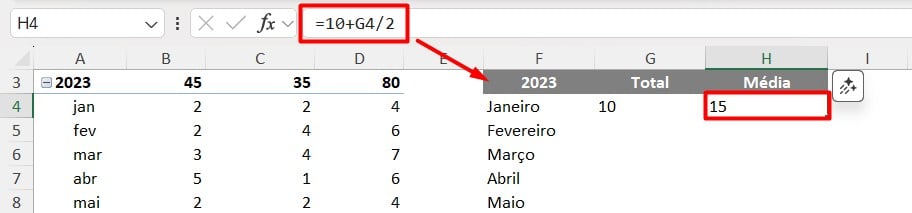 Calculando a Média de Headcount no Excel