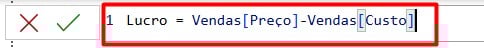 Coluna Calculada para Extrair o Lucro no Power BI