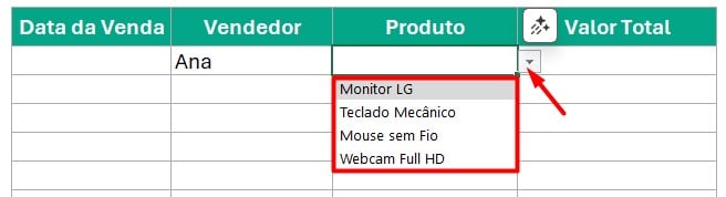 Lista Suspensa Dependente no Excel