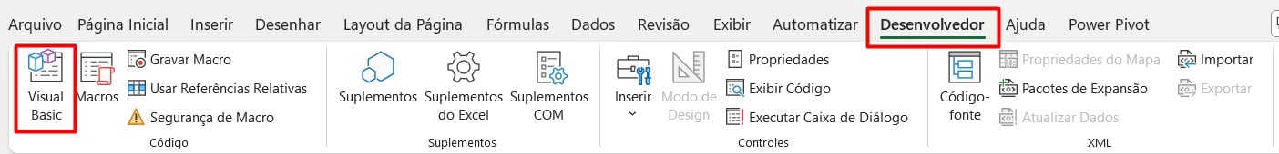 Acessando o Código da Macro no Excel