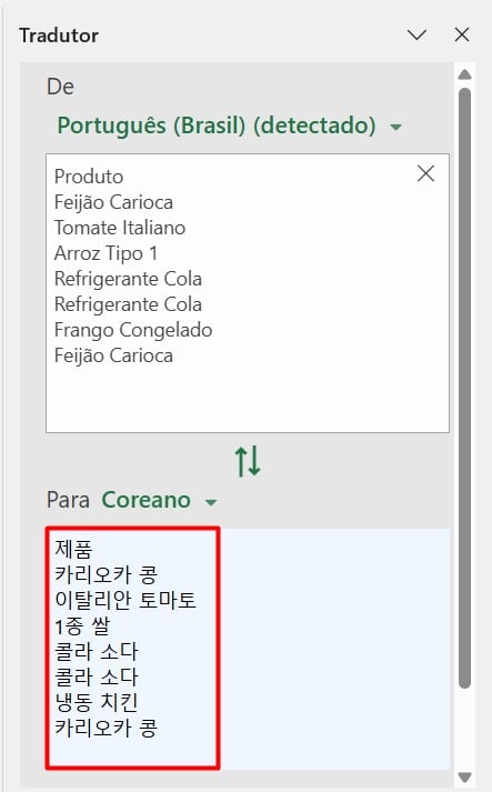Traduzindo Palavras Automaticamente no Excel