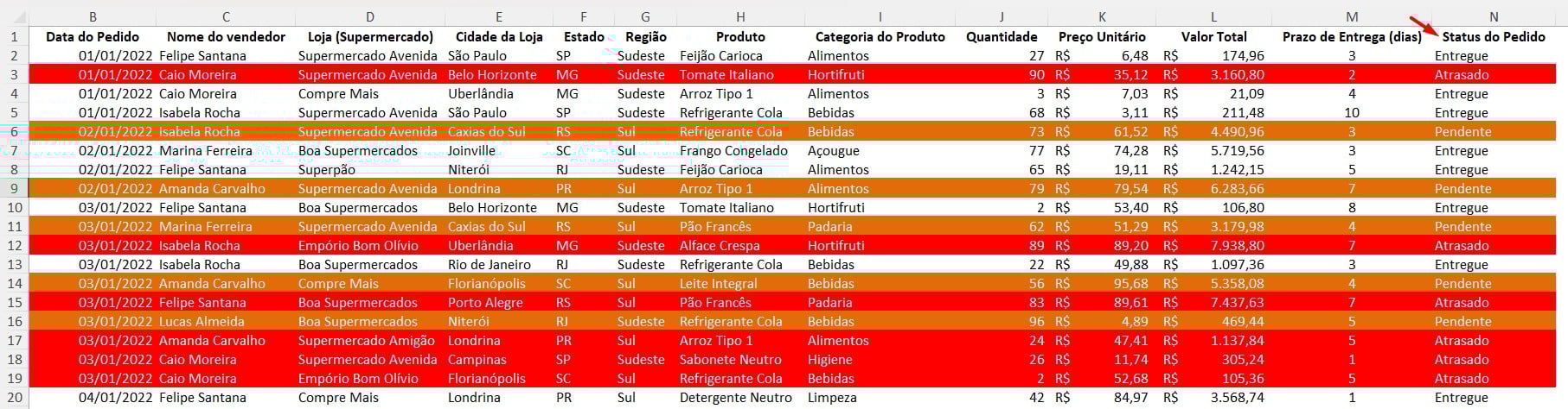 Retirada de Filtro no Excel