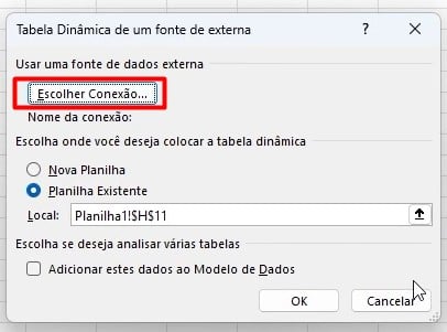 Criando Tabela Dinâmica com Dados Externos no Excel