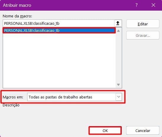 Atribuindo Macro em Botão no Excel