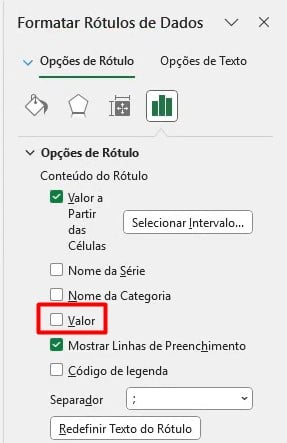 Formatando Rótulos de Dados no Excel