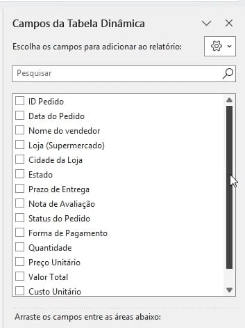 Tabela Dinâmica com Dados Externos no Excel