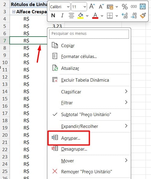 Classificação Automática na Tabela Dinâmica no Excel