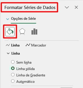 Formatando Linhas no Gráfico