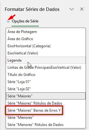 Personalizando Barra de Erros no Excel