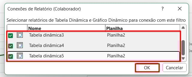 Conectando Relatórios na Segmentação de Dados do Excel
