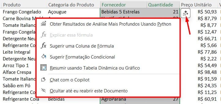 Copilot no Excel