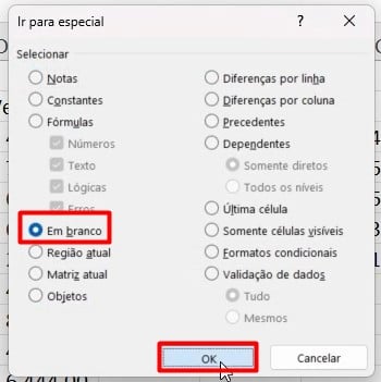 Ajustes de Células Mescladas no Excel