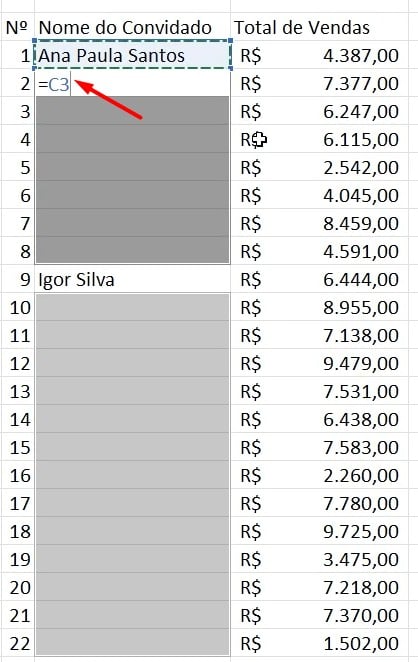 Ajuste de Células Mescladas no Excel