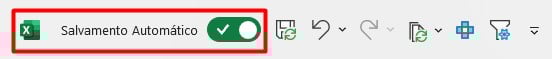 Salvamento Automático Ativo no Excel