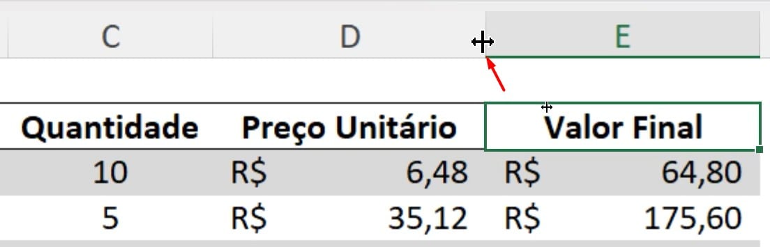 Ajustando o Tamanho das Colunas no Excel