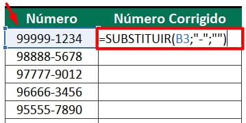 Função SUBSTITUIR no Excel