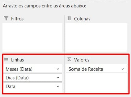 Faturamento por Mês no Excel