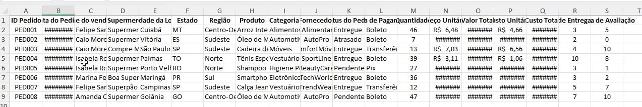 Copiando e Colando Registro de Vendas no Excel