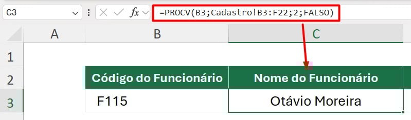 Função PROCV com Duas Planilhas no Excel