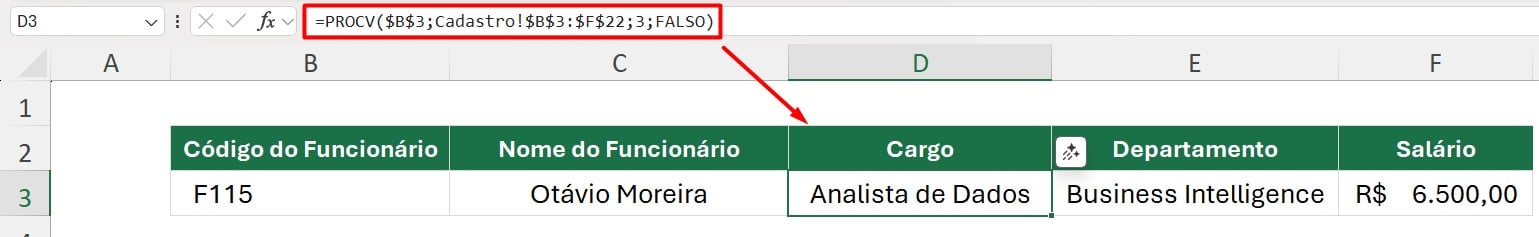 Função PROCV com Duas Planilhas no Excel