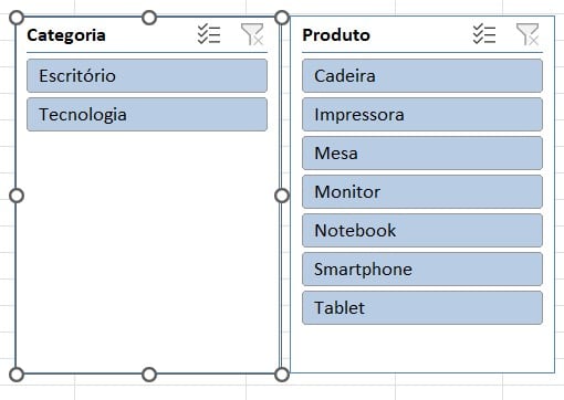 Inclusão de Segmentação de Dados no Excel