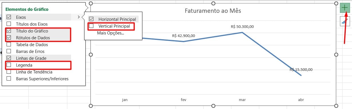 Personalizando Gráfico de Linhas no Excel