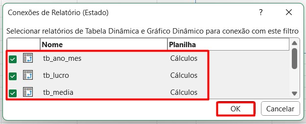 Conectando Relatórios nas Segmentações no Excel
