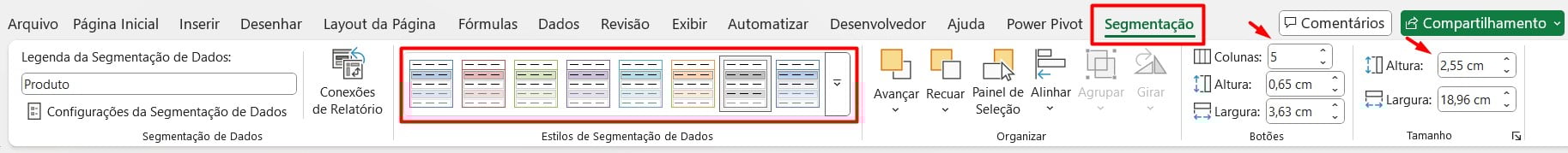 Personalizando Segmentações no Excel