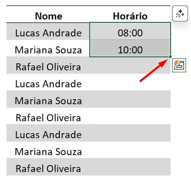 Preenchendo Horários Automaticamente no Excel
