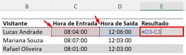 Cálculo de Horas no Excel
