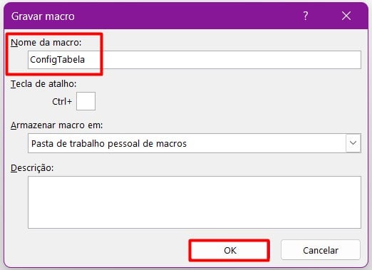 Gravando Macro no Excel