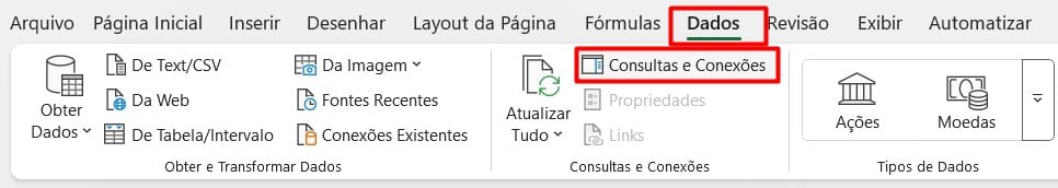 Consulta de Conexões no Excel
