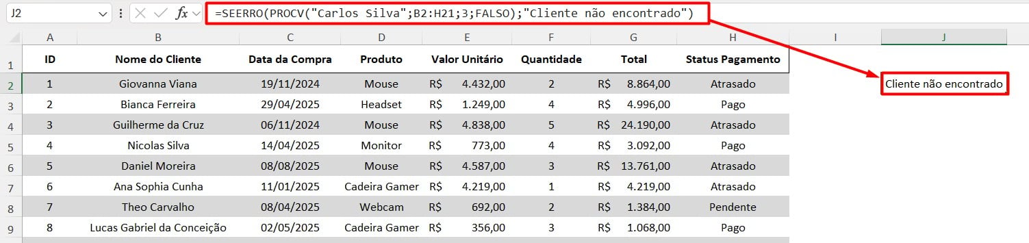 Solucionando Erro ND com SEERRO no Excel