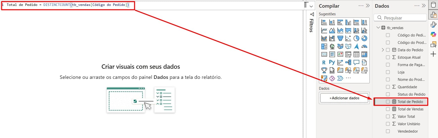 DAX DISTINCTCOUNT no Power BI