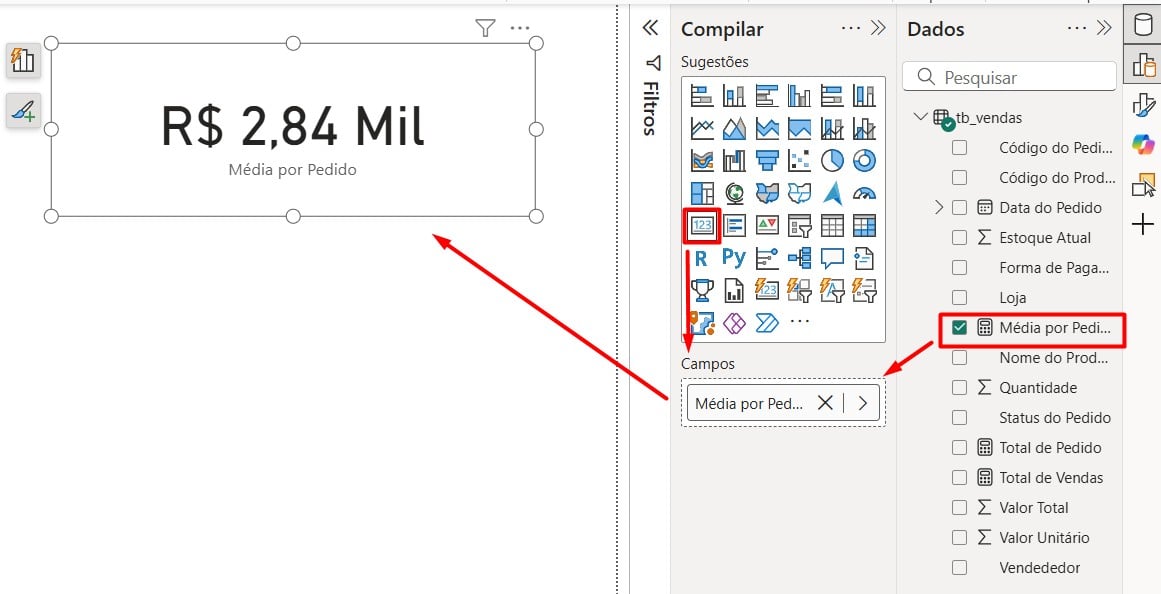 Criando Cartões no Power BI