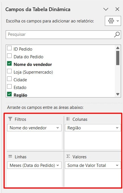 Resumindo Dados da Tabela com Tabela Dinâmica no Excel