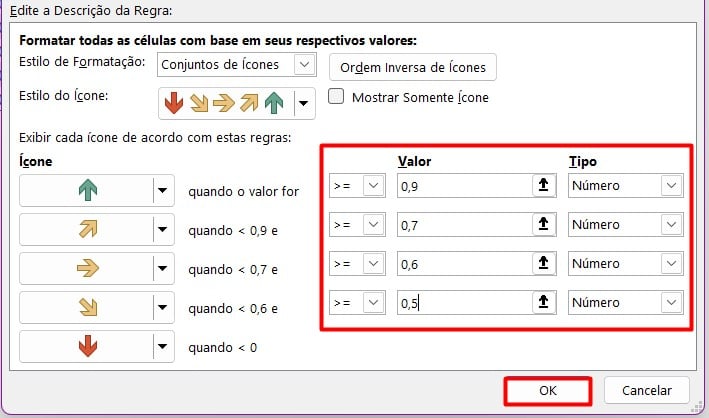 Gerenciando Regra de Formatação Condicional no Excel