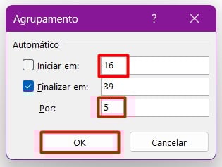 Agrupamento por Idade no Excel